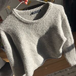 Grey Brandy Melville Cropped Sweater